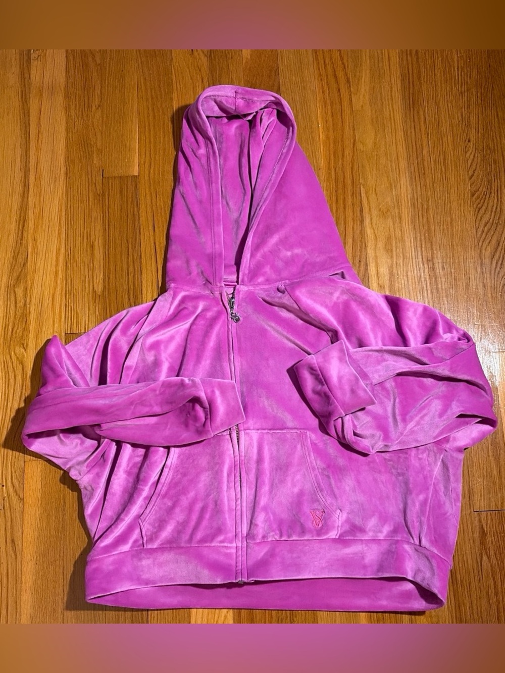 Victoria's Secret Pink Velour Zip-Up Hoodie